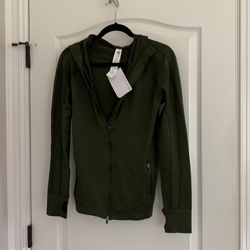 Fabletics track jacket with hood NWT